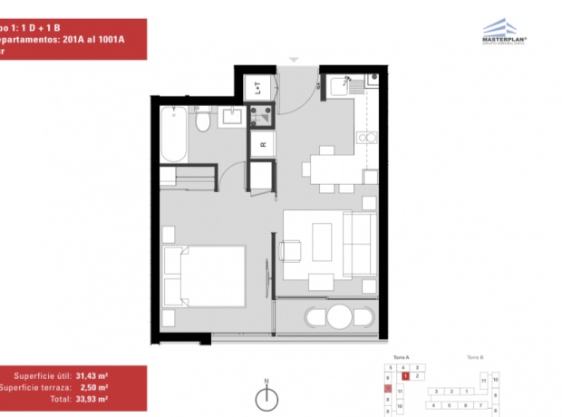 1 Dormitorio Bedrooms, ,1 BañoBathrooms,Departamento,En Venta,1049